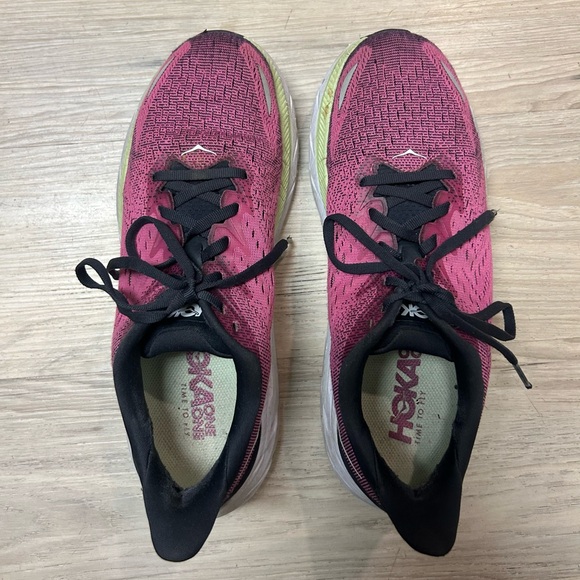 Hoka Shoes Womens 8.5 B Clifton 8 Running Sneakers Hot Pink Workout Comfort - Picture 8 of 16